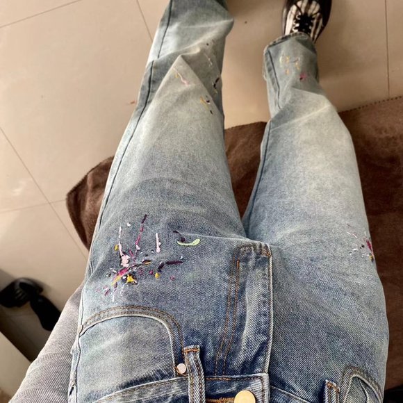 Embroidered jeans lady main image 7